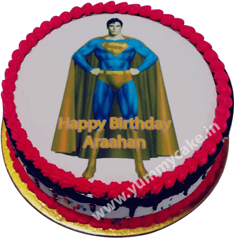 Superman Birthday Cake - New Year Cakes 2018 (500x500), Png Download