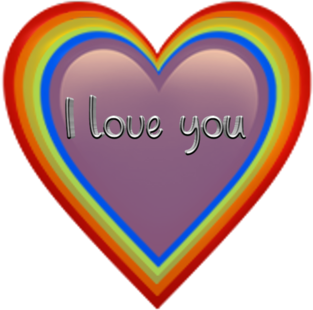 Rainbow Effects Coolness Yeet Beccasunite Beyourself - Heart (1024x1024), Png Download