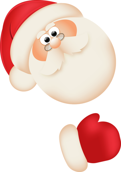 0, - Santa Claus Peeking Png (424x600), Png Download