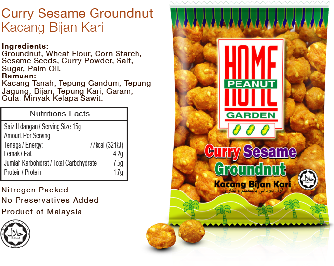 Curry Sesame Groundnut - Sijil Halal Jakim (700x600), Png Download