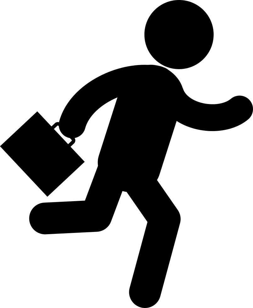 Hurry Businessman Comments - Icon Of Running Man (804x980), Png Download
