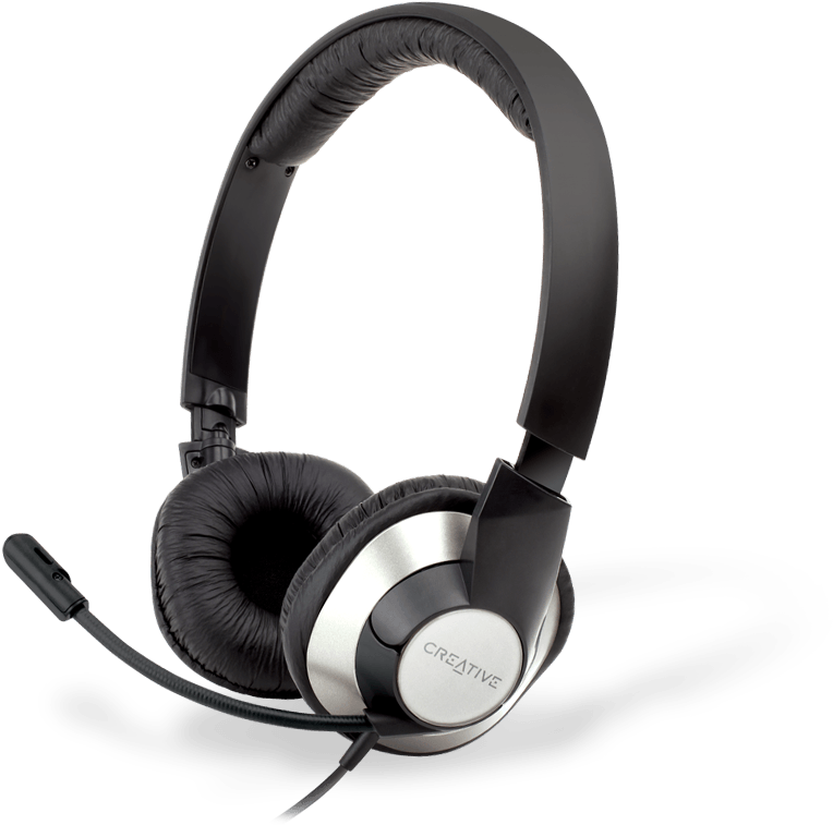 Creative Chatmax Hs-720 Headphones With Mic (800x800), Png Download