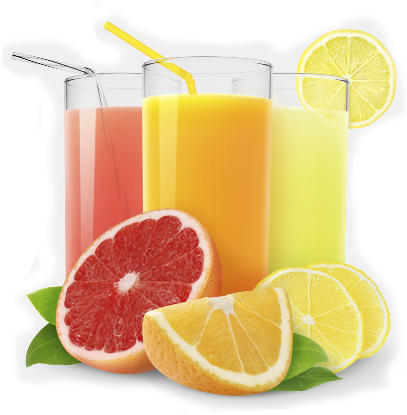 Soft Drinks - Fresh Juice And Water (984x844), Png Download