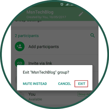 Exit Whatsapp Group Chat - Whatsapp (350x350), Png Download