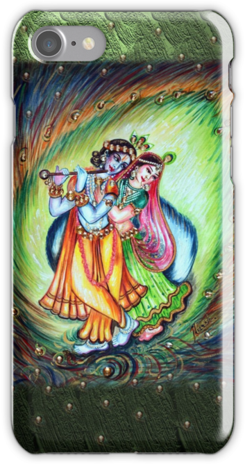 Radha Krishna Png Download " - Krishna And Radha With Peacock Feather (500x667), Png Download