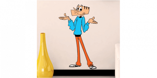 Chipakk Matte Finsihed Innocent Face Suppandi Wall - Cartoon (540x270), Png Download