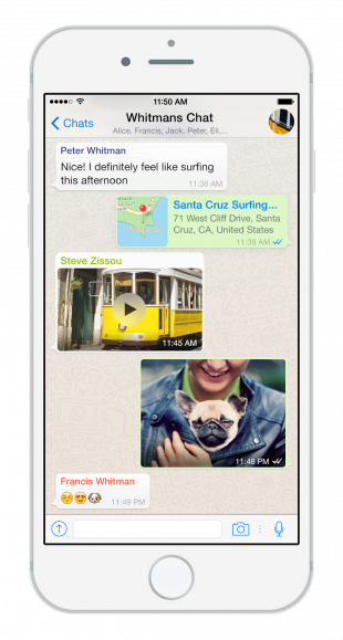 Messenger Apps For Business - Whatsapp On An Iphone (310x579), Png Download