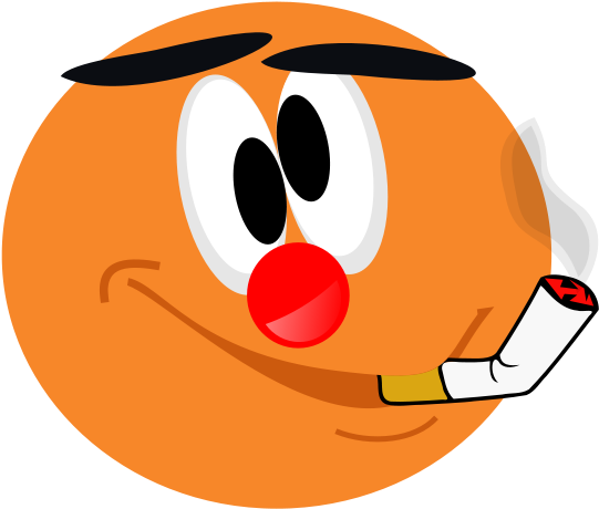 This Free Clipart Png Design Of Smile Clown Smoker (636x900), Png Download