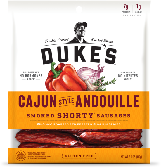 Duke's Freshly Crafted Smoked Meats Duke's Freshly - Duke's Hickory Peach Bbq Smoked Shorty Sausages (583x600), Png Download