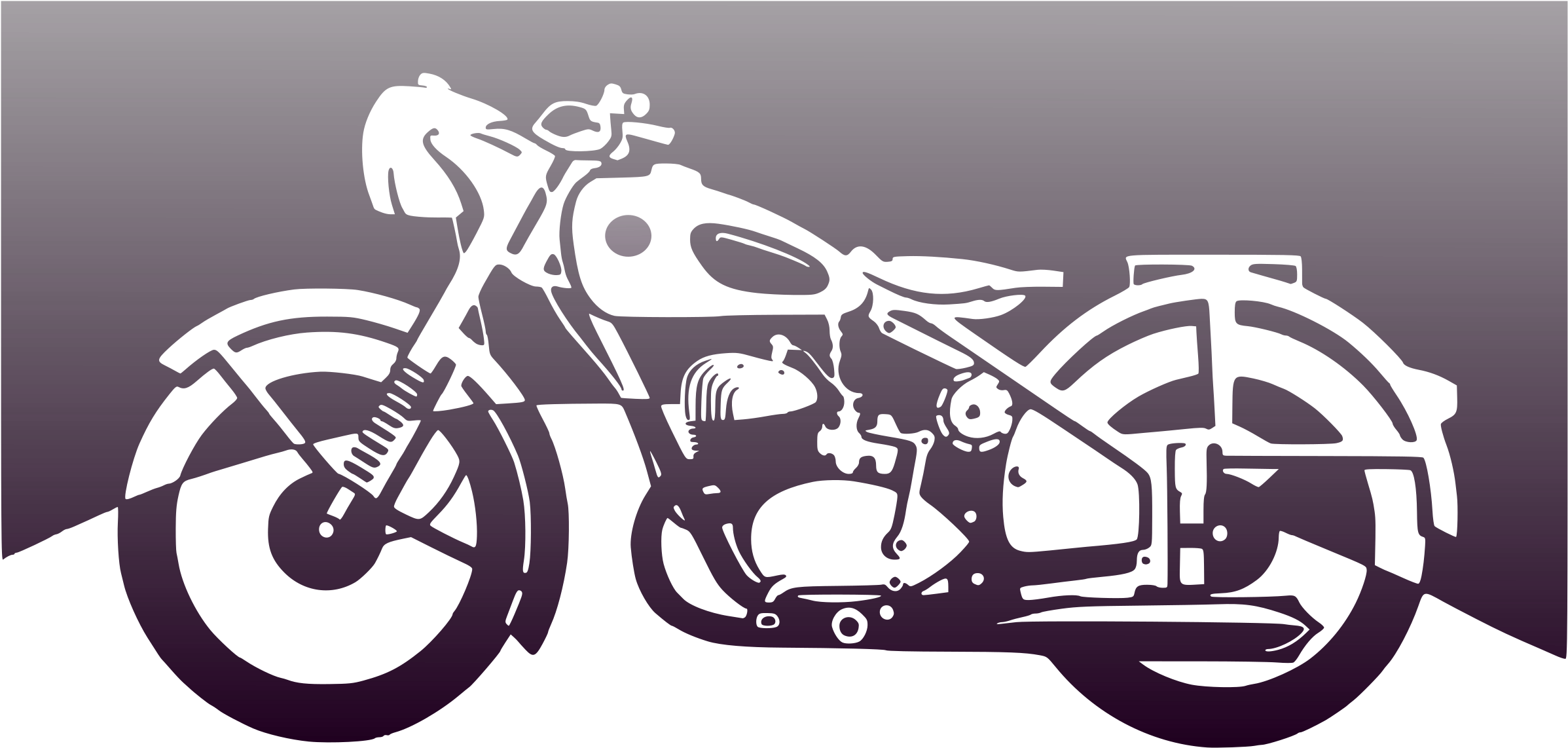 Motorcycle Clipart Motobike - Harley Davidson Hd Clip Art (2400x1155), Png Download