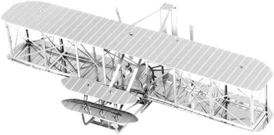 Metal Earth Aviation - Metal Earth 3d Model Kit - Wright Brothers Aeroplane (600x302), Png Download
