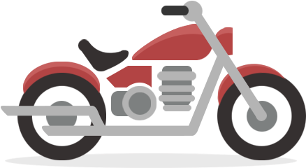 Master Slider In Ipad - Motorcycle Flat Design (500x258), Png Download