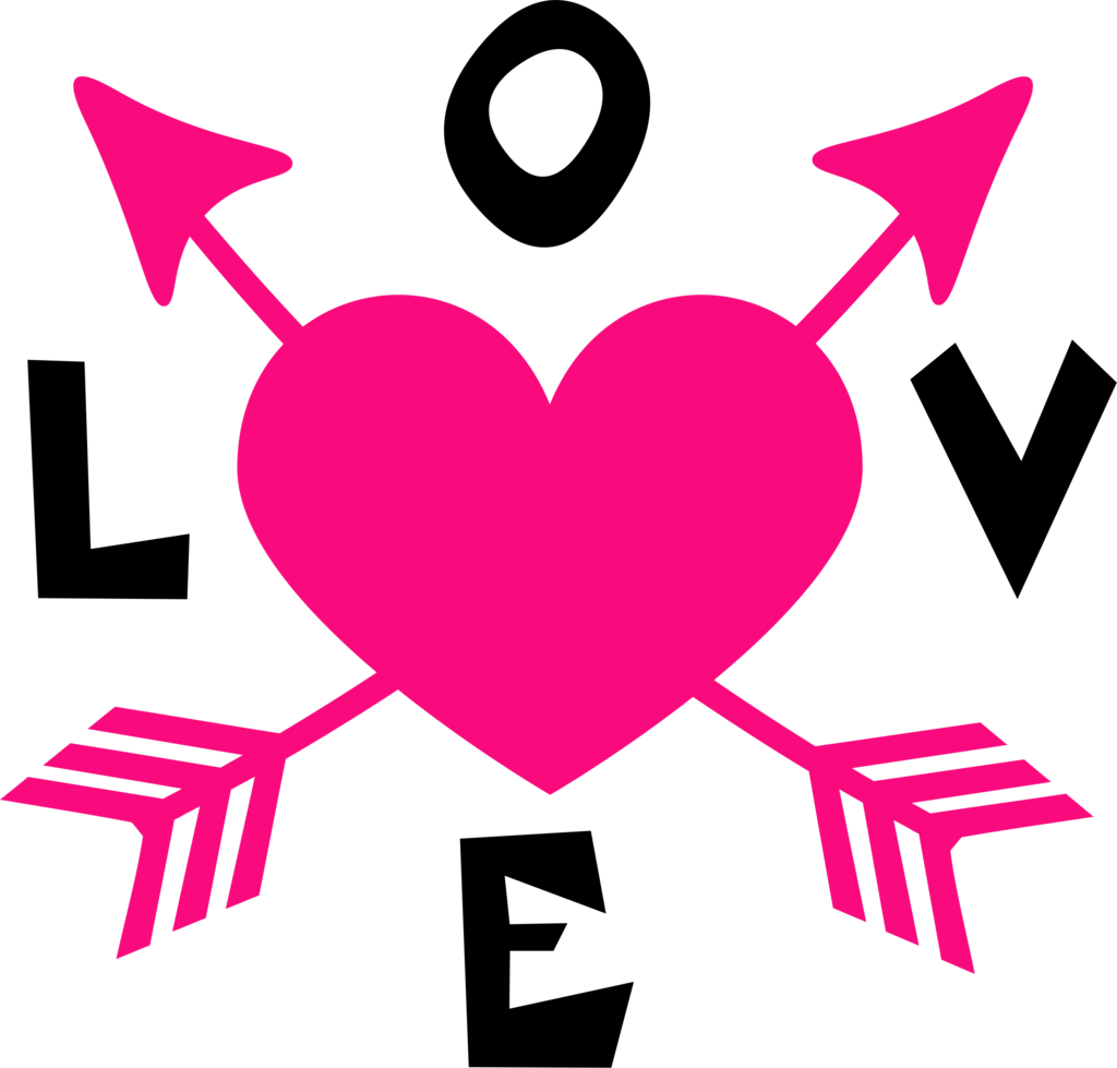 Heat Clipart Wedding Heart Design - Love Arrow (1024x979), Png Download