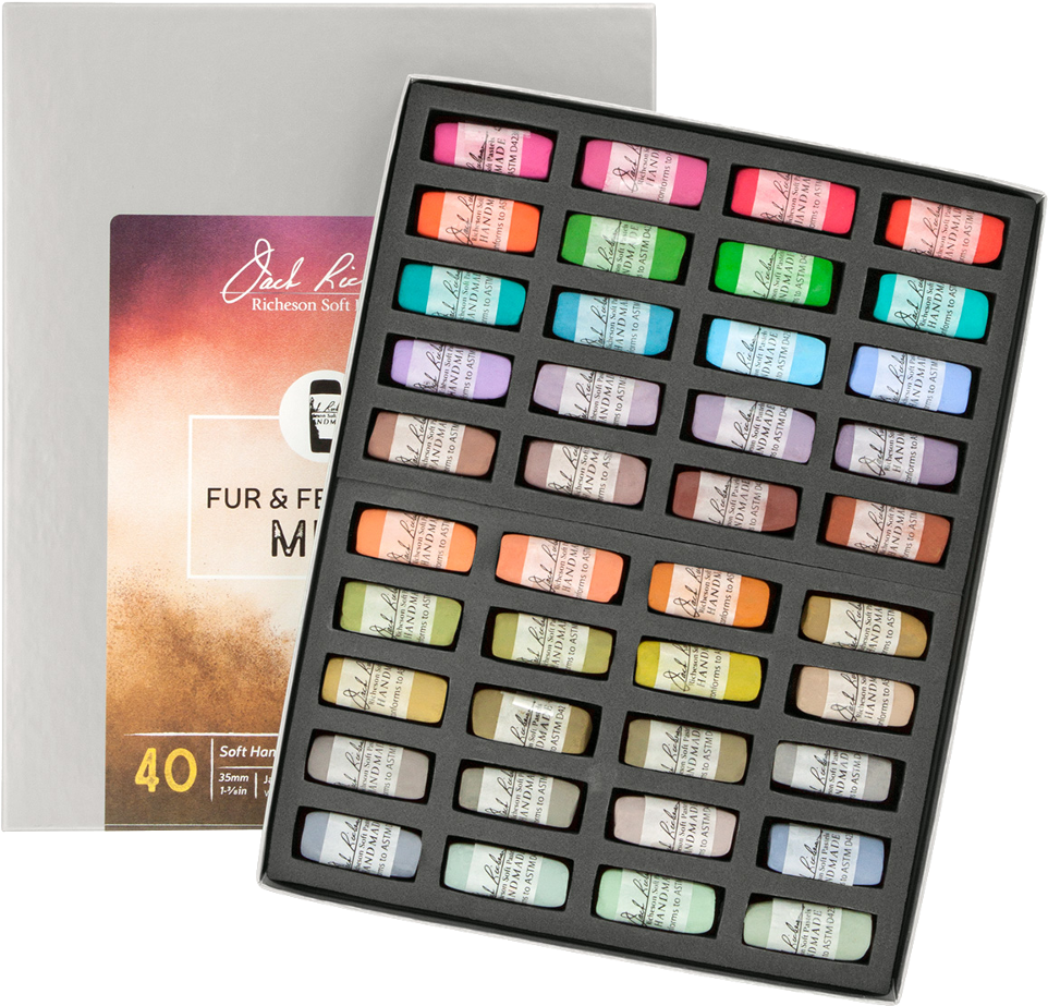 Richeson Soft Handrolled Pastels Set Of - Richeson Soft Handrolled Pastels Set Of 40 - Color: (1000x1000), Png Download