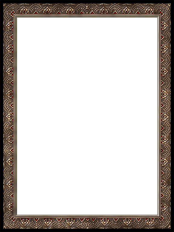 Presentation Labels Png Graphic Black And White - Picture Frame (576x768), Png Download