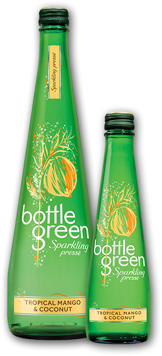Tropical Mango & Coconut Pressé - ボトルグリーン スパークリング 発泡炭酸水 グラス(ビン) アソートセット 3種各4本入 1ケース( (340x730), Png Download