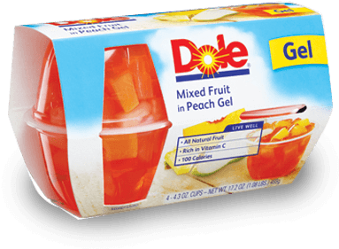 Dole Mixed Fruit In Peach Gel - Dole Mixed Fruit In Gel (399x399), Png Download