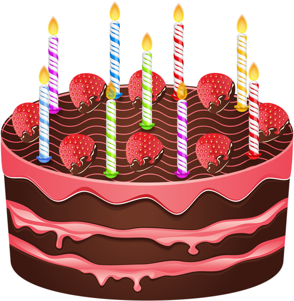 Birthday Cake Png Transparent Clip Art Image - Birthday Cake Transparent Clipart (592x600), Png Download