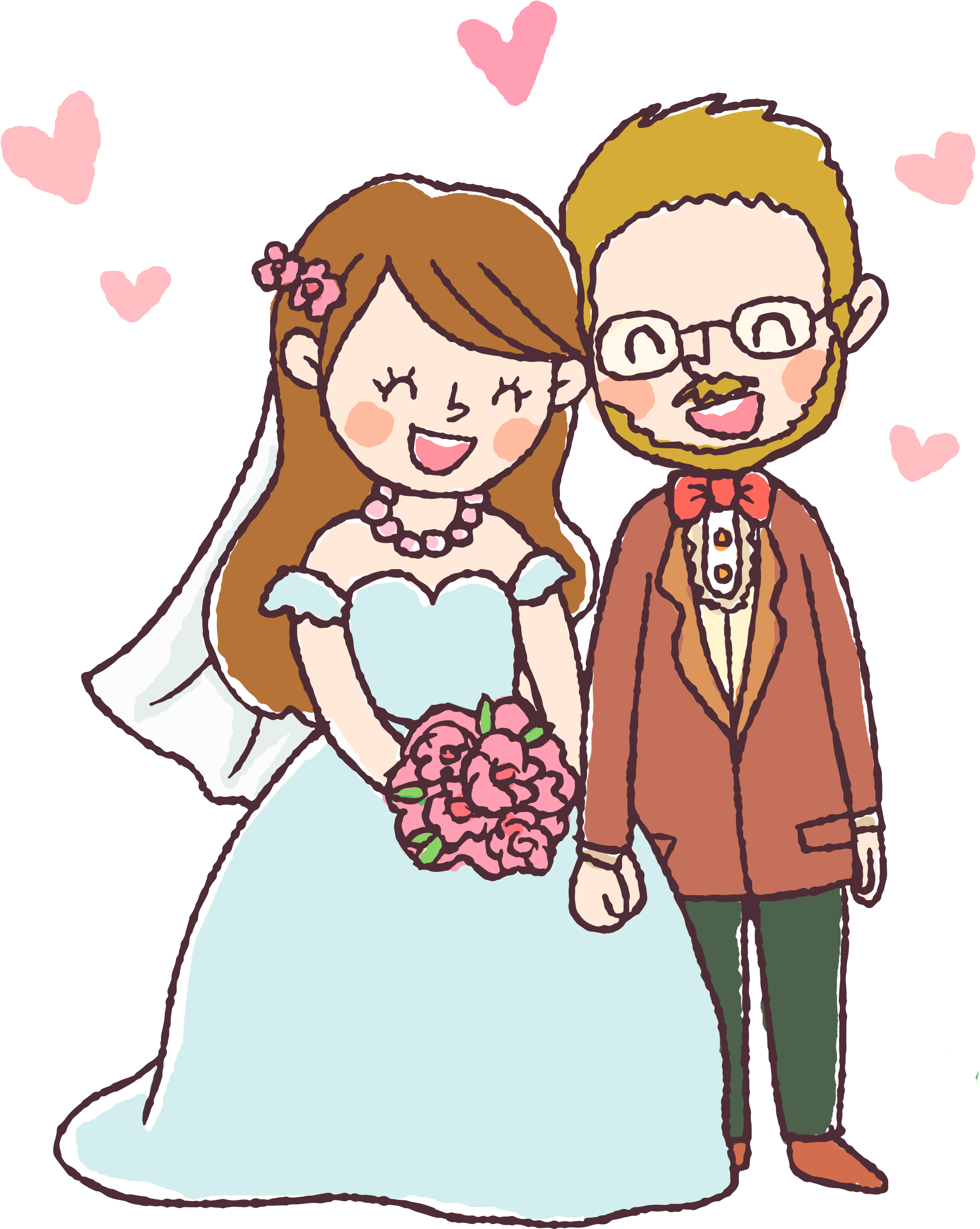 Svg Free Download Wedding Invitation Bridegroom Berber - Marriage Drawing (2550x3300), Png Download