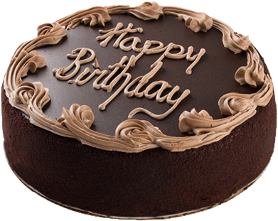 Butterscotch Cake - Round Birthday Chocolate Cake (400x400), Png Download