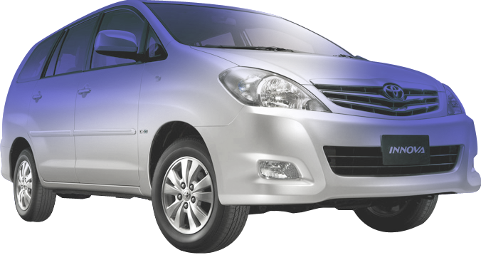 Book A Cab Online - Innova Car (676x358), Png Download