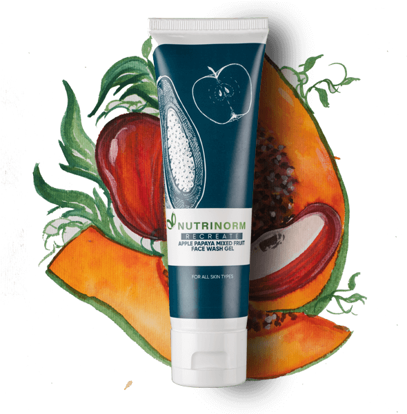 Apple Papaya Mixed Fruit Face Wash Gel - Cleanser (600x600), Png Download