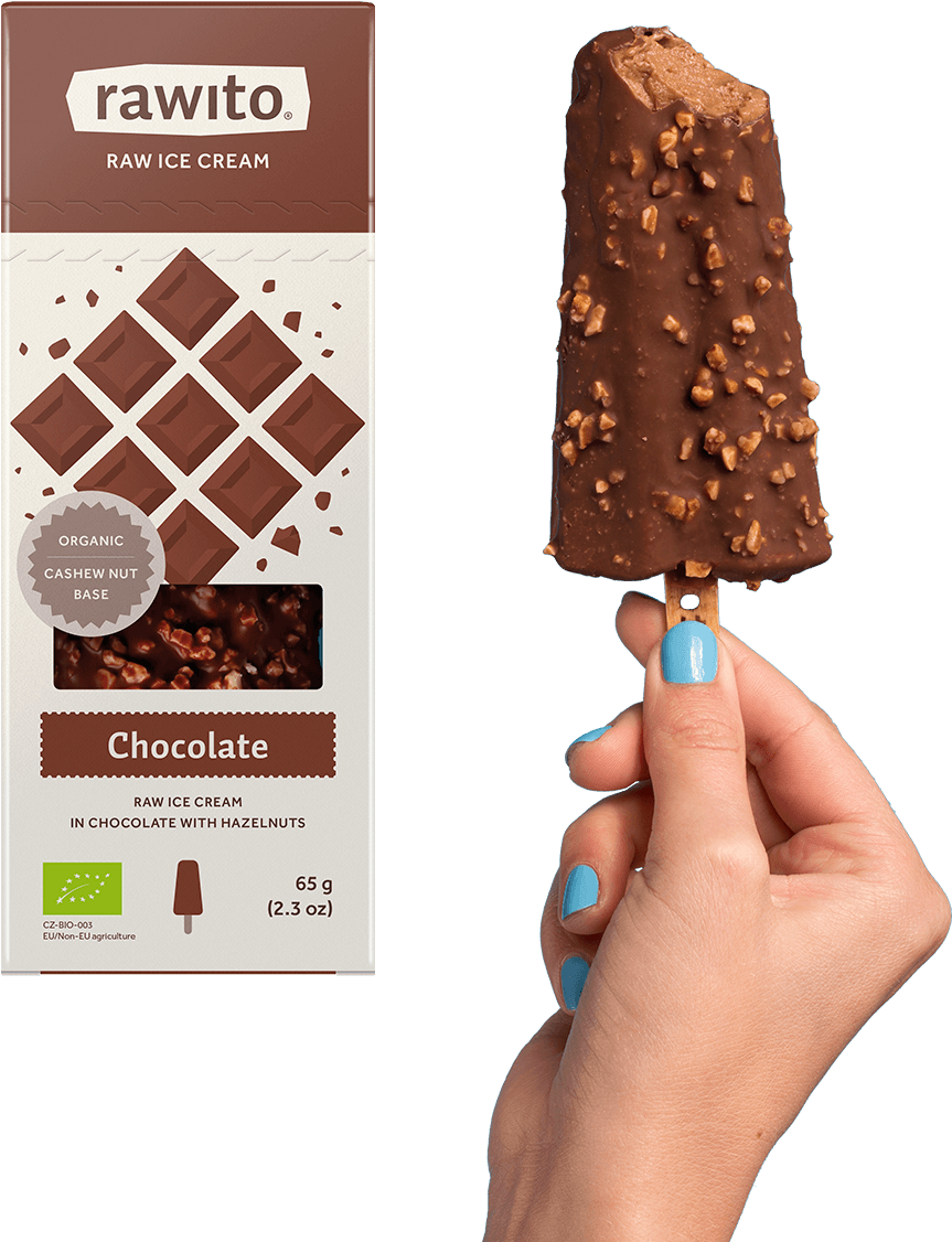 Chocolate Ice Cream In Chocolate With Hazelnuts - Rawito Zmrzlina Cena (1100x1200), Png Download