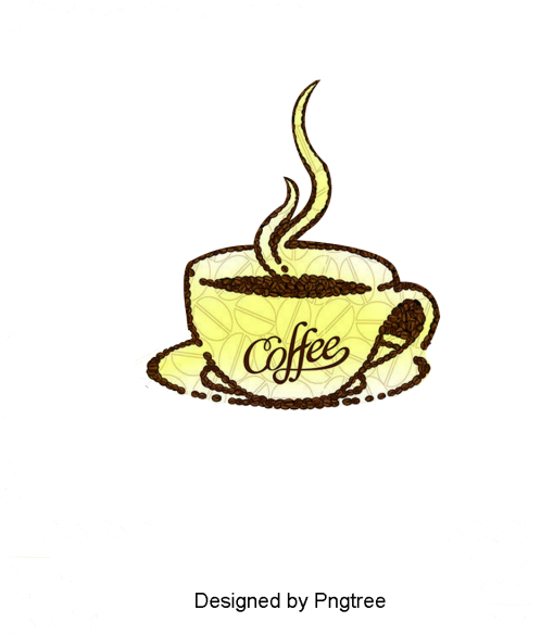 Beautiful, Lovely, Cartoon, Hand-painted, Coffee, Hot - Granos De Cafe Dibujo (640x640), Png Download