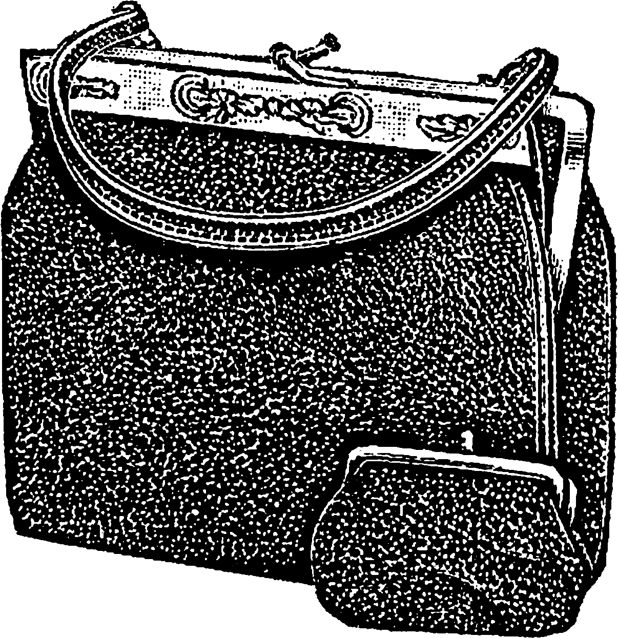 Purse Clipart Victorian - Vintage Purse Clipart (1382x1398), Png Download