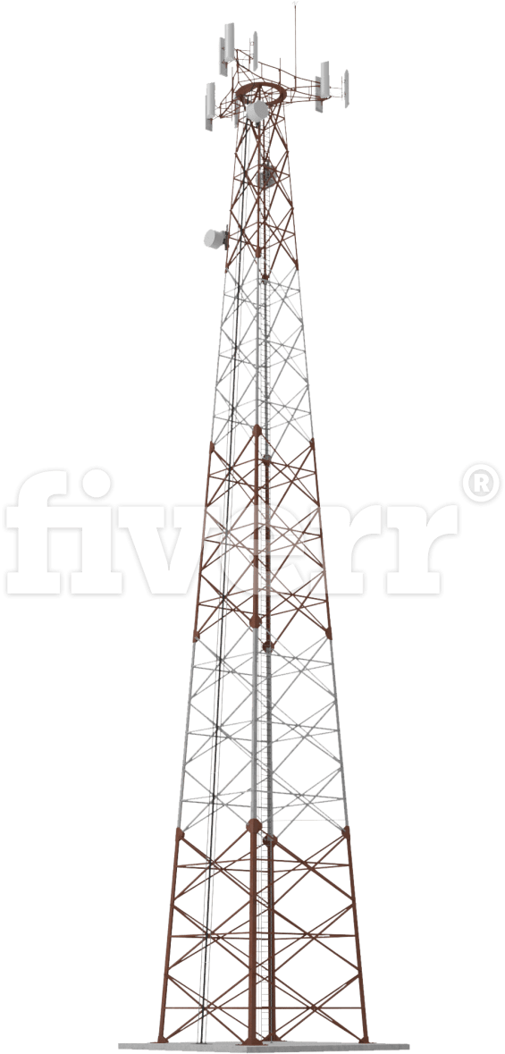 Cell Phone Tower Model (1200x1200), Png Download