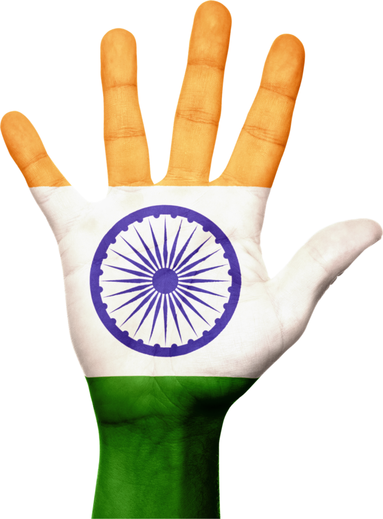 Indian Flag Images, Indian Flag Images Hd, Images Of - Indian Flag On Hand (757x1024), Png Download