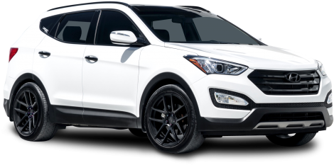 Hyundai Santa Fe White Car Png Image - 2018 Hyundai Tucson Sport White (500x262), Png Download