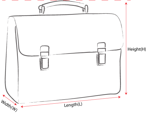 40cm X 9cm(w) X 35cm(h) - Briefcase (500x387), Png Download