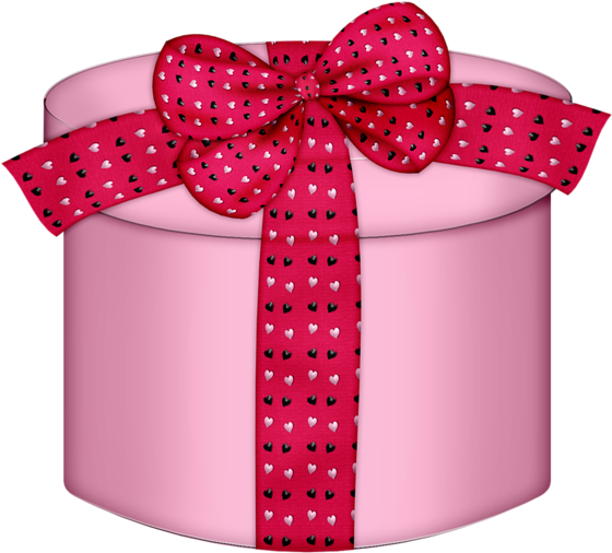 Pink Heart Round Gift Box Png Clipart - Scatola Con Sorpresa Gif (600x546), Png Download