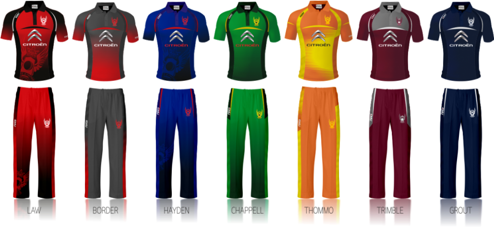 Sublimated Cricket Kits - Cricket Team Kit Shirt And Trouser (1000x468), Png Download