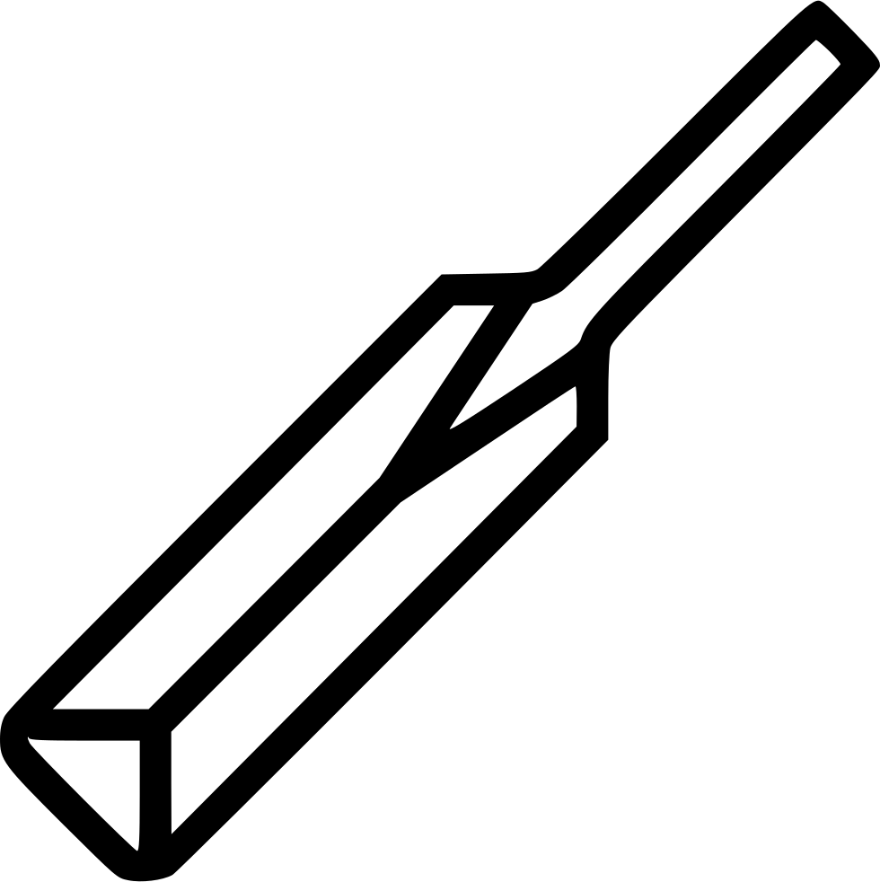 Cricket Bat Sports - Black And White Cricket Bat Clipart (980x982), Png Download