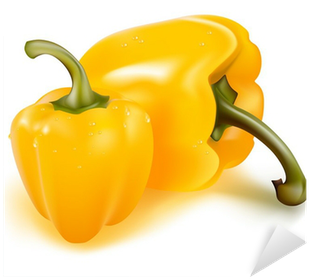 Ripe Yellow Peppers - Free Vector Vegetables (400x400), Png Download