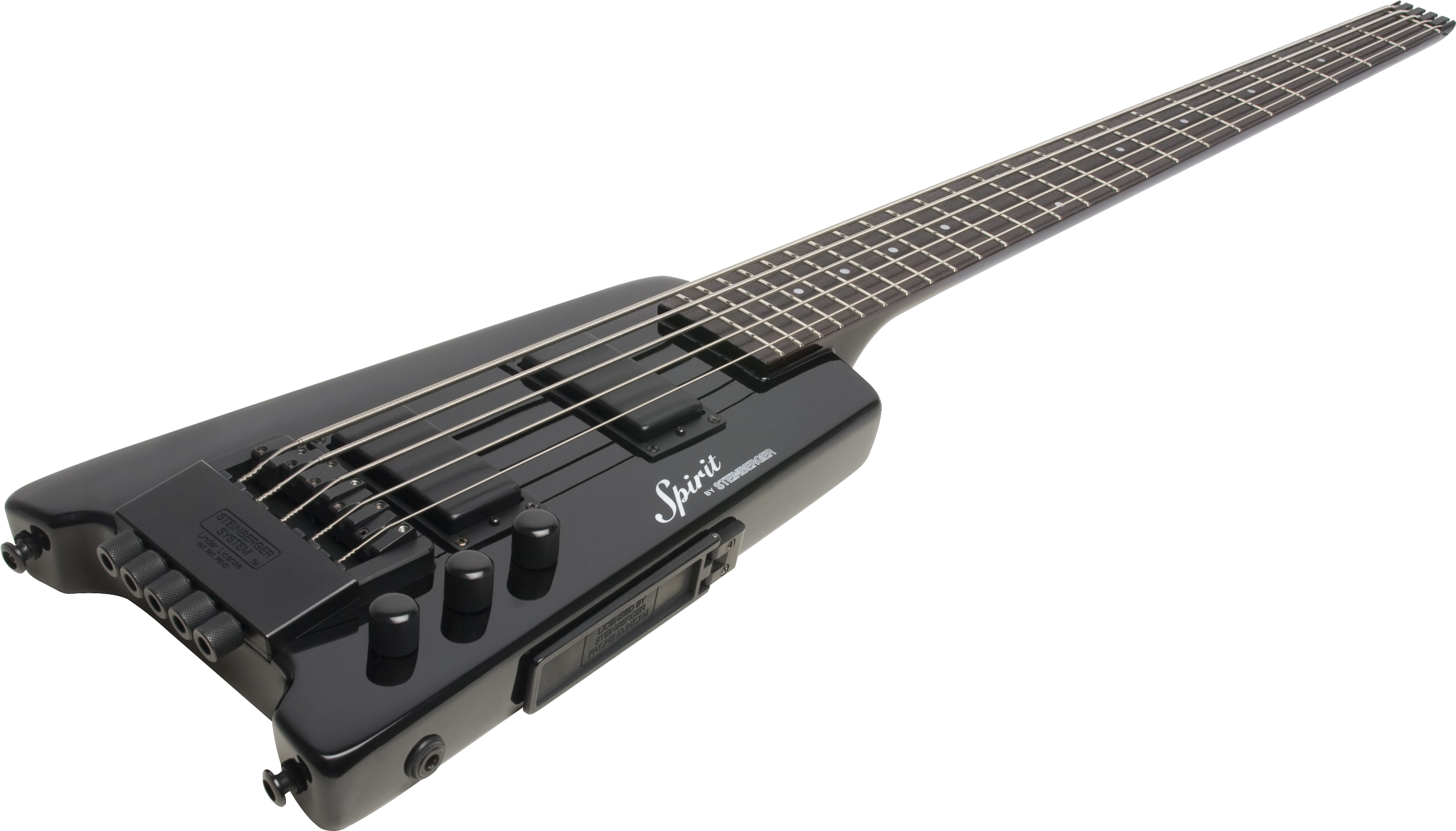 Oryginalny Desing Bezgłówkowej Gitary Steinberger Żródło - Steinberger Spirit Xt-25 5-string Bass Guitar Black (3313x1952), Png Download