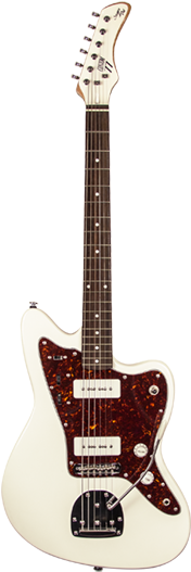 Steppin' Out - Squier Vintage Modified Jazzmaster White (230x549), Png Download