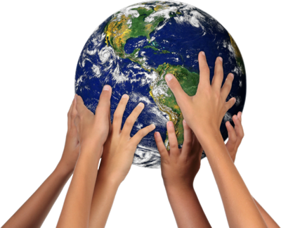 Whether It's In The Personal, Corporate Or Academic - Hands Holding Earth (400x324), Png Download