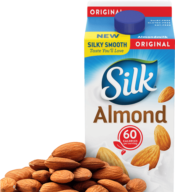 It All Begins With The Tasty Little Almond - Silk Almond Unsweetened Vanilla (760x648), Png Download