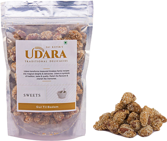 Gur Til Badam - Almond (600x600), Png Download