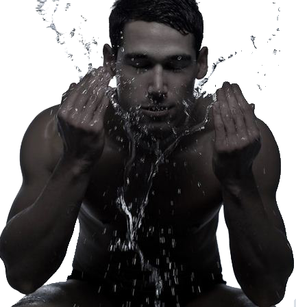 Men's Haircut - Barechested (432x449), Png Download
