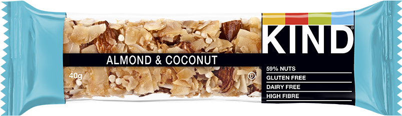 Whole Almonds - Kind Bars, Almond & Coconut, Gluten Free, 1.4 Ounce (1000x412), Png Download