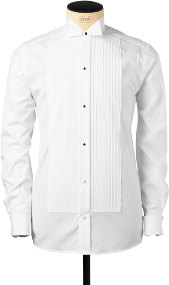 Savoy Plisse Eton Shirt - Eton Pique Black Tie Shirt (580x580), Png Download