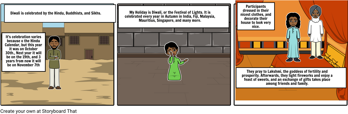 Diwali - Cartoon (1164x385), Png Download