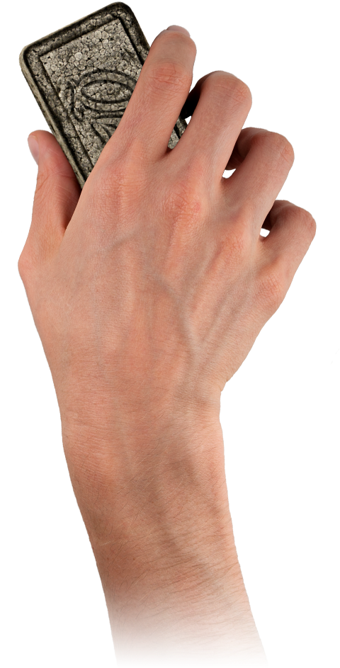 Eraser - Hand And Eraser Png (1700x1400), Png Download