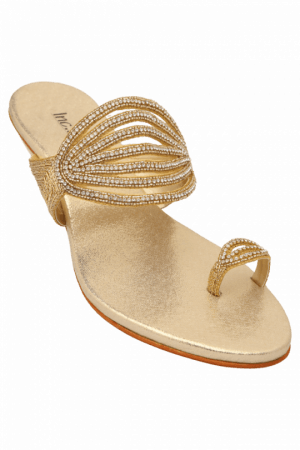 5 Womens Ethnic Slipon Heel Chappal - Slipper (300x450), Png Download