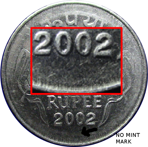 Kolkota Mint Mark - Coin (519x532), Png Download