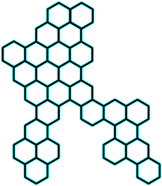 Glowing Retro Effects Png - Honeycomb Silhouette (567x639), Png Download